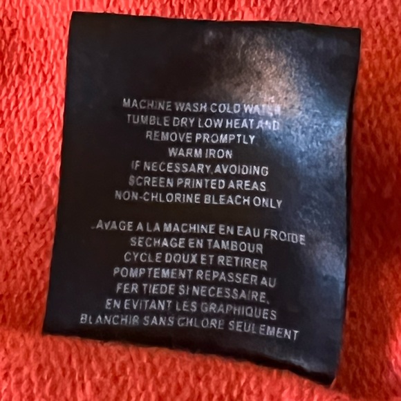 Volcom Zip French Terry Hoodie - Orange/Coral/White/Purple-Y2K/Skate Juniors XL - Picture 16 of 16